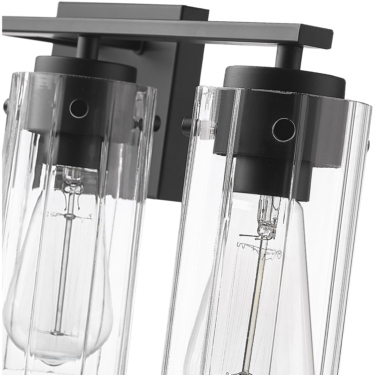 Serena 4 Light 30.5 inch Matte Black Bathroom Vanity Light Wall Light